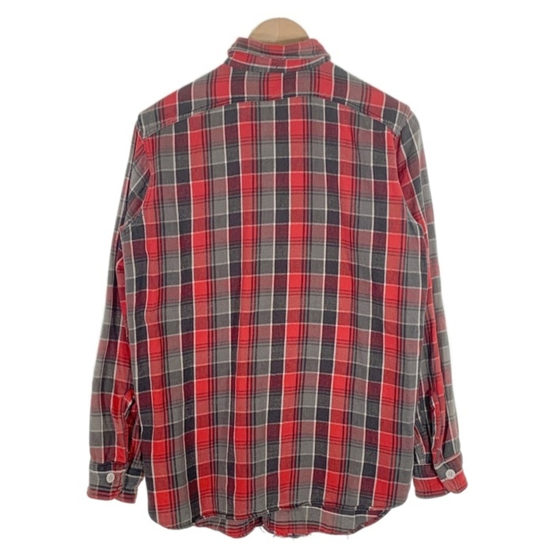 BIG YANK(ビッグヤンク)の60's BIG YANK ビッグヤンク マチ付 フランネルチェックシャツ レッド Size S 相当 メンズのトップス(シャツ)の商品写真