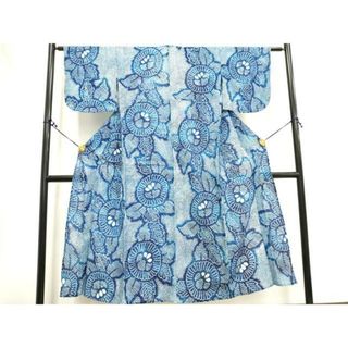 平和屋着物∴夏物　浴衣　有松鳴海絞り　草花文　綿　逸品　DAAV0374cd(浴衣)