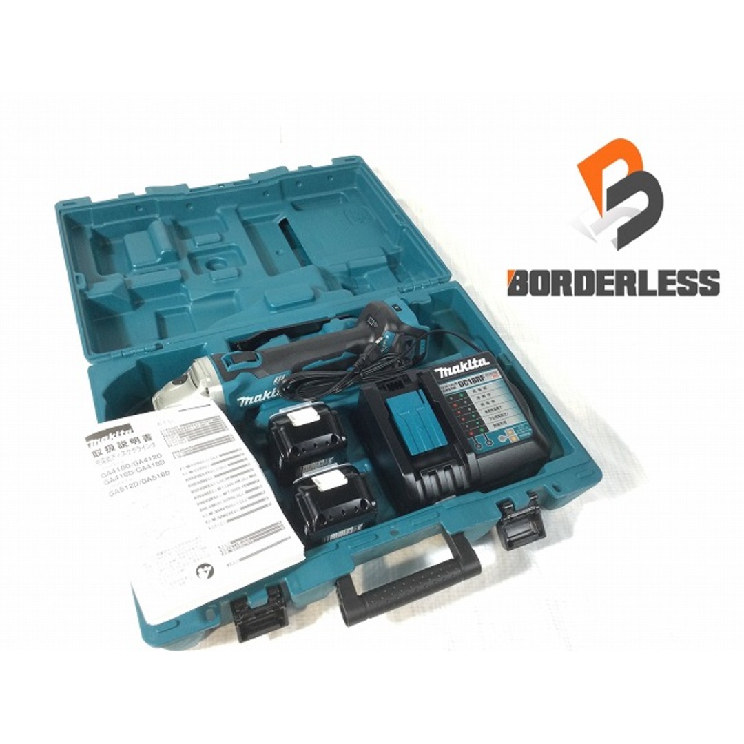 Makita(マキタ)の☆未使用品☆makita マキタ 18V 充電式ディスクグラインダー GA412DRGX バッテリー2個(18V6.0Ah)充電器+ケース 112788 自動車/バイクのバイク(工具)の商品写真