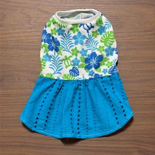 接触冷感 ハワイアン ワンピース XSサイズ 夏服 ハンドメイド
