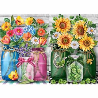 【人気商品】ダイヤモンドアート 2枚セット5Ｄ キットダイアモンドビーズ絵画キッ(その他)