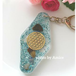 フラワー・オブ・ライフキーホルダー☆新品☆