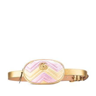 グッチ(GUCCI)の美品 グッチ GGマーモント ウエストバッグ ボディバッグ 476434 レザー レディース GUCCI 【1-0218226】(ボディバッグ/ウエストポーチ)