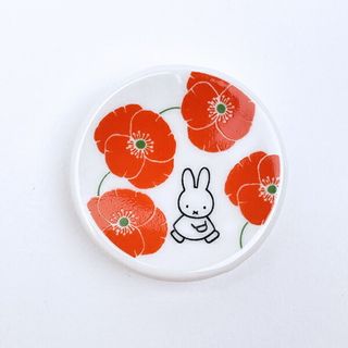 ミッフィー(miffy)のミッフィー miffy フラワーパターン 丸箸置き(レッド) 食器 日本製(カトラリー/箸)