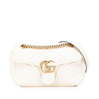 グッチ(GUCCI)の美品 グッチ GGマーモント チェーン ショルダーバッグ ハンドバッグ 443497 レザー レディース GUCCI 【214-20817】(ショルダーバッグ)
