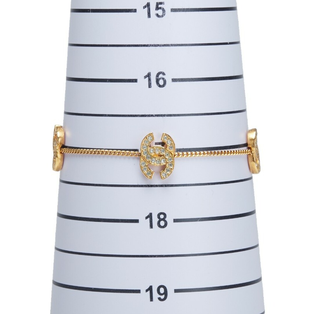 CHANEL(シャネル)のシャネル ヴィンテージ 1982 ココマーク ラインストーン ブレスレット メッキ レディース CHANEL 【222-21362】 レディースのアクセサリー(ブレスレット/バングル)の商品写真