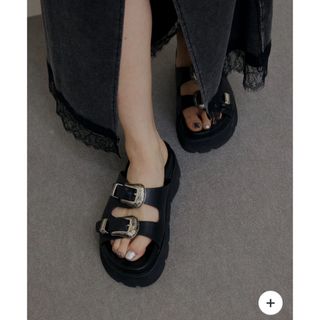 アメリヴィンテージ(Ameri VINTAGE)のMEDI WESTERN BUCKLE SANDALS(サンダル)