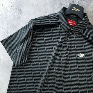 ニューバランスゴルフ(new balance golf)の未使用級 ニューバランス ゴルフ 半袖 ポロシャツ メンズ 6 (XL) 黒(ウエア)