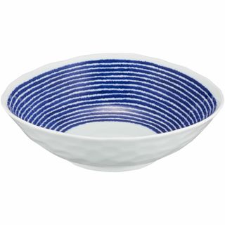 【特価セール】波佐見焼 indigo aidama 変形 多用鉢 藍染駒筋 32(食器)