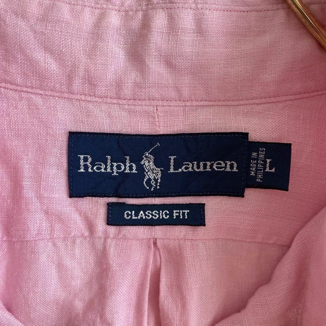 ◎RALPH LAUREN メンズ　半袖ボタンダウンシャツ　L D3X4 メンズのトップス(シャツ)の商品写真