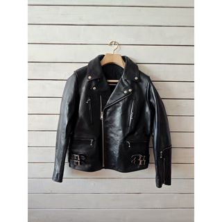 ライトニング　茶芯ホースハイド　ダブルライダース レザージャケット 2XL