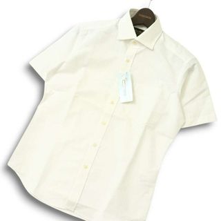 エディーバウアー(Eddie Bauer)の【新品 未使用】 Eddie Bauer エディーバウアー ストライプ調織り★ 半袖 ボタンダウン シャツ Sz.XS メンズ 白 アウトドア(シャツ)