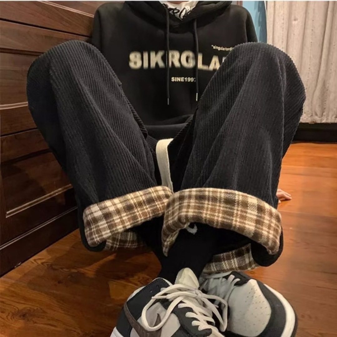 【残り１点】ボトムス　パンツ　黒　XL　カジュアル　ゆったり　オーバーサイズ メンズのパンツ(ワークパンツ/カーゴパンツ)の商品写真