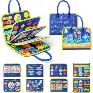 ❣️知育玩具❣️モンテッソーリ玩具 ビジーボード 紐通しおもちゃ 1歳 誕生日