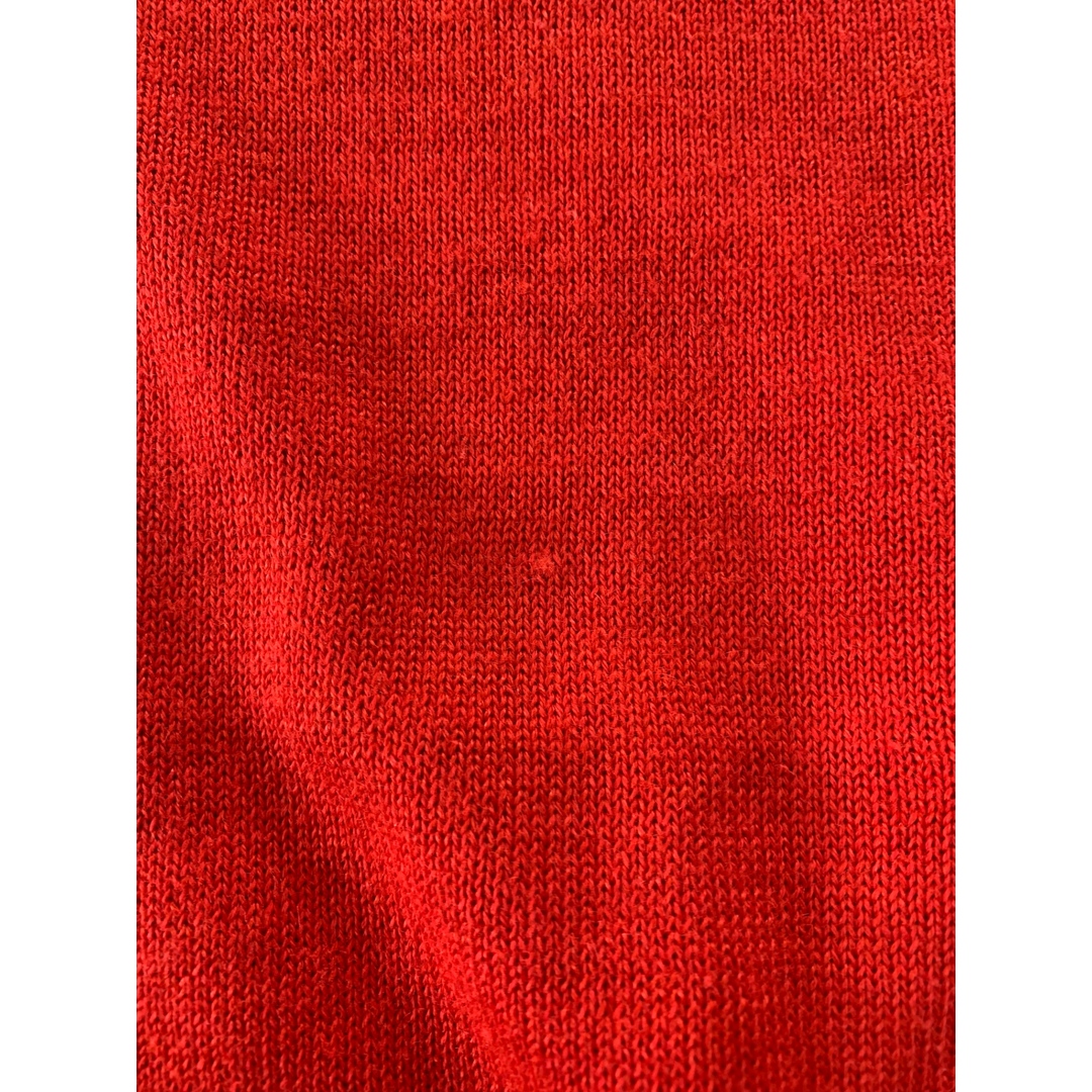 ISSEY MIYAKE MEN(イッセイミヤケメン)のイッセイミヤケメン MT61249 半袖ニット F レッド ヘンリーネック 筆タグ 80s ITEEESXHDB6K レディースのトップス(ニット/セーター)の商品写真