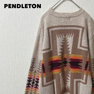 PENDLETON ペンドルトン クルーネック セーター ニット ベージュ M
