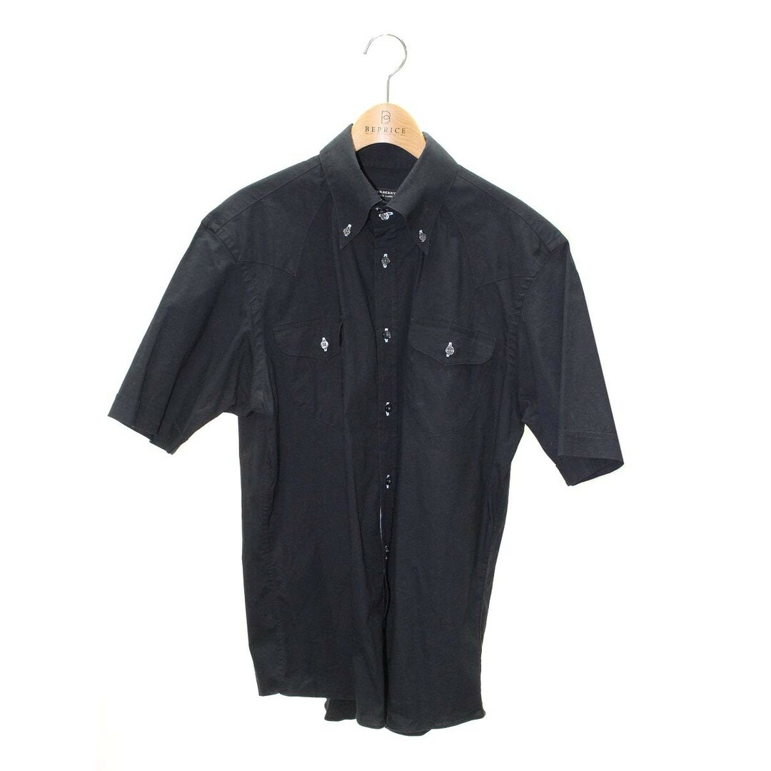 BURBERRY BLACK LABEL(バーバリーブラックレーベル)のバーバリーブラックレーベル BMW24-818-09 シャツ 3 ブラック ブラウス コットン混 ITUFTTQABQSW メンズのトップス(シャツ)の商品写真