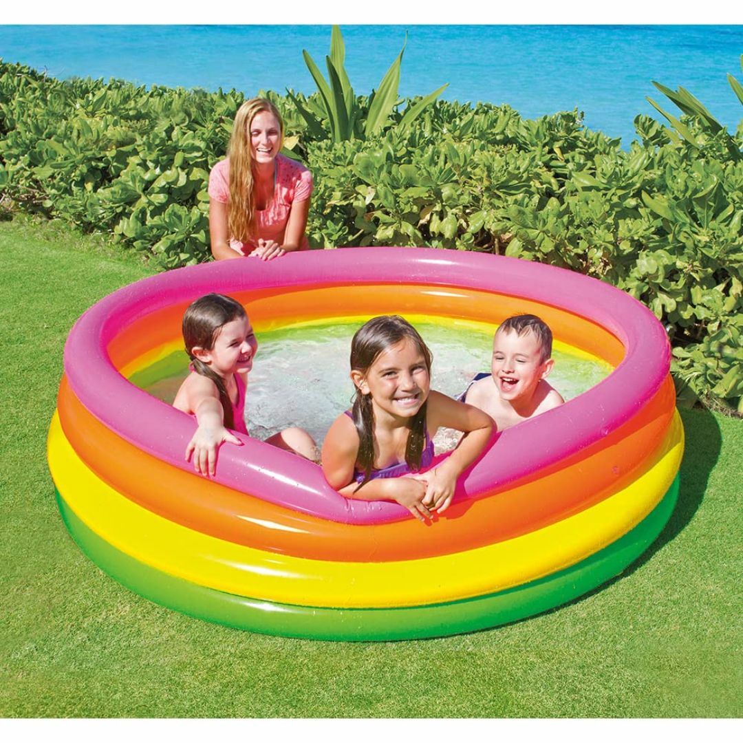 【新着商品】INTEX(インテックス) プール サンセットグロープール 168× キッズ/ベビー/マタニティのキッズ/ベビー/マタニティ その他(その他)の商品写真