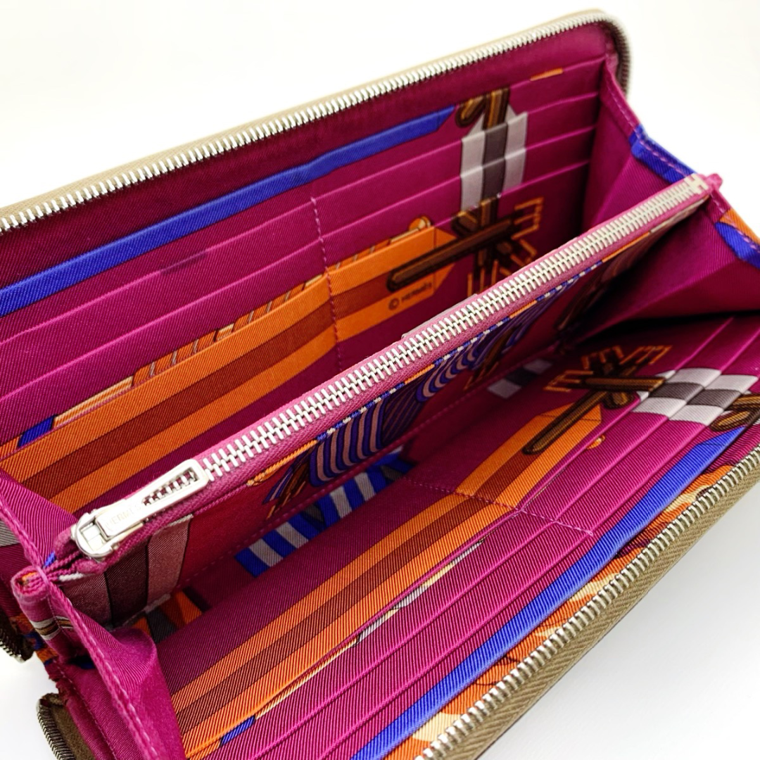【極美品】HERMES エルメス　アザップ　ロング　シルクイン　パープル　紫 エルメスアザップ ロングシルクイン ローズパープル C刻印(2018