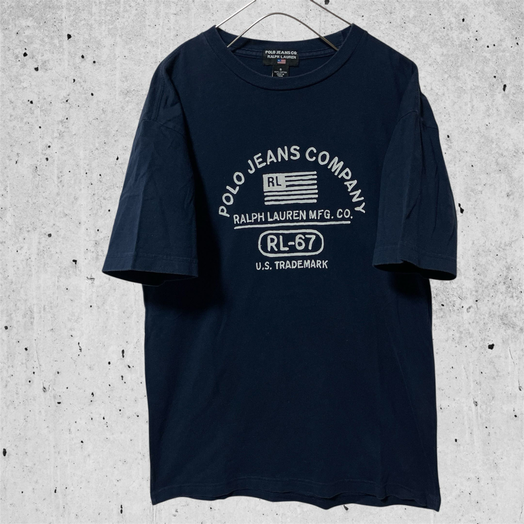 Ralph Lauren(ラルフローレン)のPOLO JEANS CO ラルフローレン 90s 半袖T プリントT ネイビー メンズのトップス(Tシャツ/カットソー(半袖/袖なし))の商品写真