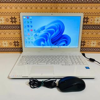 フジツウ(富士通)のY585 FujitsuノートパソコンWEBカメラSSD高速Windows11(ノートPC)