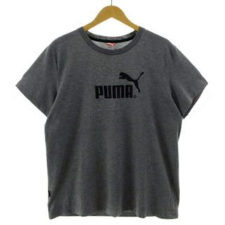 プーマ(PUMA)のプーマ PUMA Tシャツ ロゴプリント ロゴ刺繍 半袖 グレー 黒 O(その他)