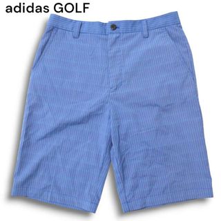 adidas GOLF アディダス ゴルフ 春夏 ロゴ刺繍★ ストライプ ショート パンツ Sz.M メンズ(ウエア)