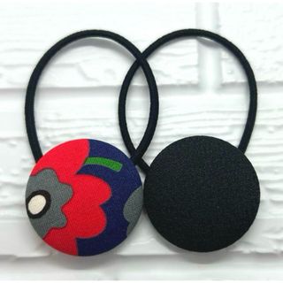 【934】ハンドメイド　38mm くるみボタン　ヘアゴム