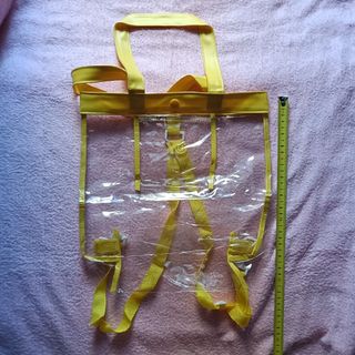 透明　トートバッグ　バックパック　読売新聞景品　水着袋にも