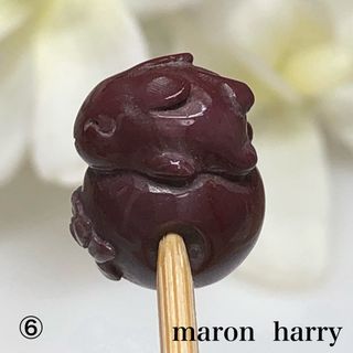 アラシャン・蓮うさぎさん・天然石・貫通穴•*¨*•.¸¸♬