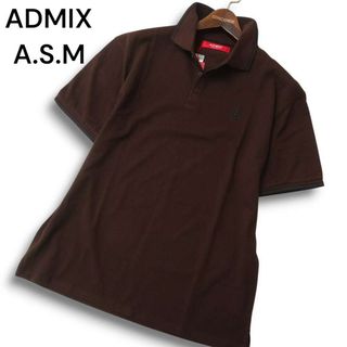 【新品 未使用】 ADMIX A.S.M アトリエサブ メン 春夏 ロゴ刺繍★ 半袖 スリム ポロシャツ Sz.LL メンズ ASM(ポロシャツ)