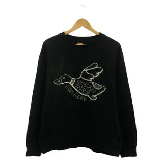 【中古】HUMAN MADE×KAWS スウェット L ▲状態考慮　ヒューマンメイド[92][240092302421](その他)