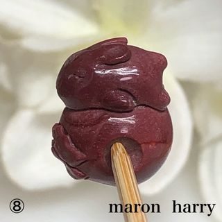 アラシャン・蓮うさぎさん・天然石・貫通穴•*¨*•.¸¸♬