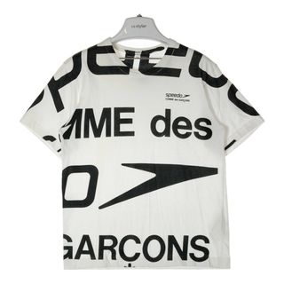 ★COMME des GARCONS コムデギャルソン SPEEDO スピード OQ-T122 総柄グラフィックTシャツ ホワイト sizeM