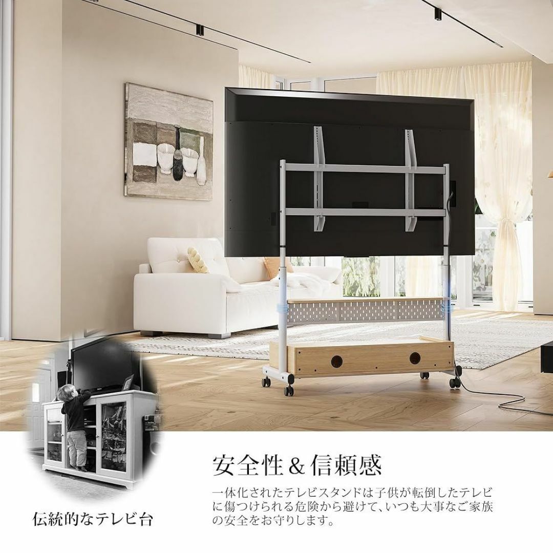 【訳あり新品★外箱段ボールにキズ・汚れあり・中身は新品です】 テレビスタンド K インテリア/住まい/日用品の机/テーブル(その他)の商品写真