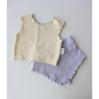 キャラメルベビー&チャイルド(Caramel baby&child )のronda rib setup 4y セットアップ メロートップス ブルマ(Tシャツ/カットソー)