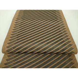 平和屋着物●全通柄袋帯　斜線間道　正絹　逸品　未使用　DAAU5489ps(帯)