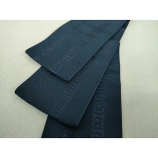 平和屋着物●男性　本場筑前博多織　両面　角帯　間道　紺地　正絹　逸品　未使用　DAAU5543ps(帯)