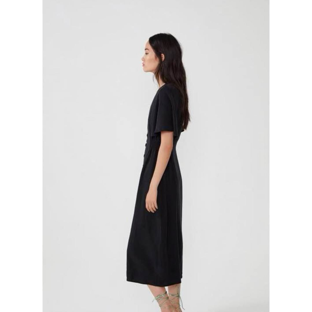 ZARA(ザラ)のZARA フロントボタン付きリネンワンピース レディースのワンピース(ロングワンピース/マキシワンピース)の商品写真