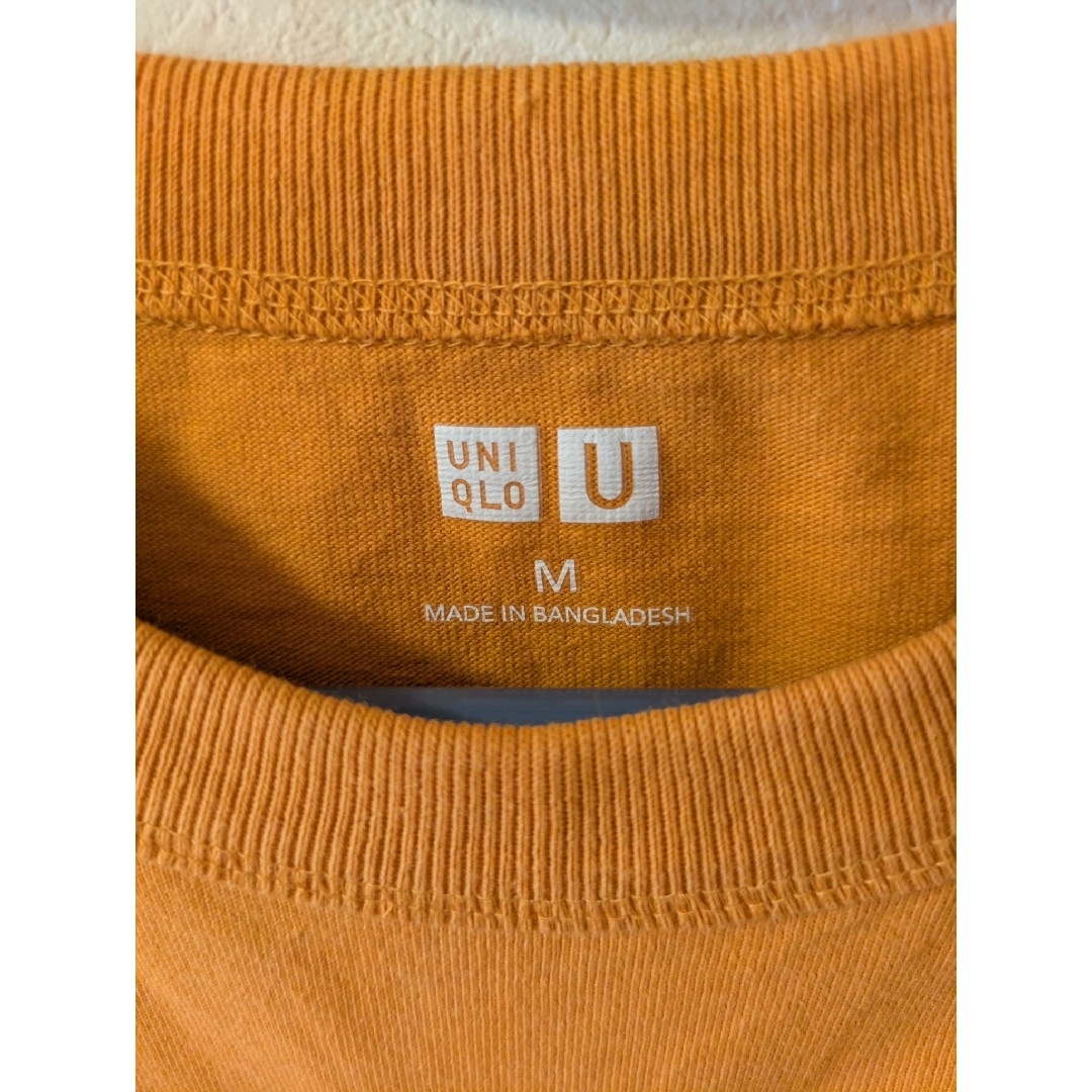UNIQLO(ユニクロ)のUNIQLO U クルーネックTシャツ M オレンジ メンズのトップス(Tシャツ/カットソー(半袖/袖なし))の商品写真
