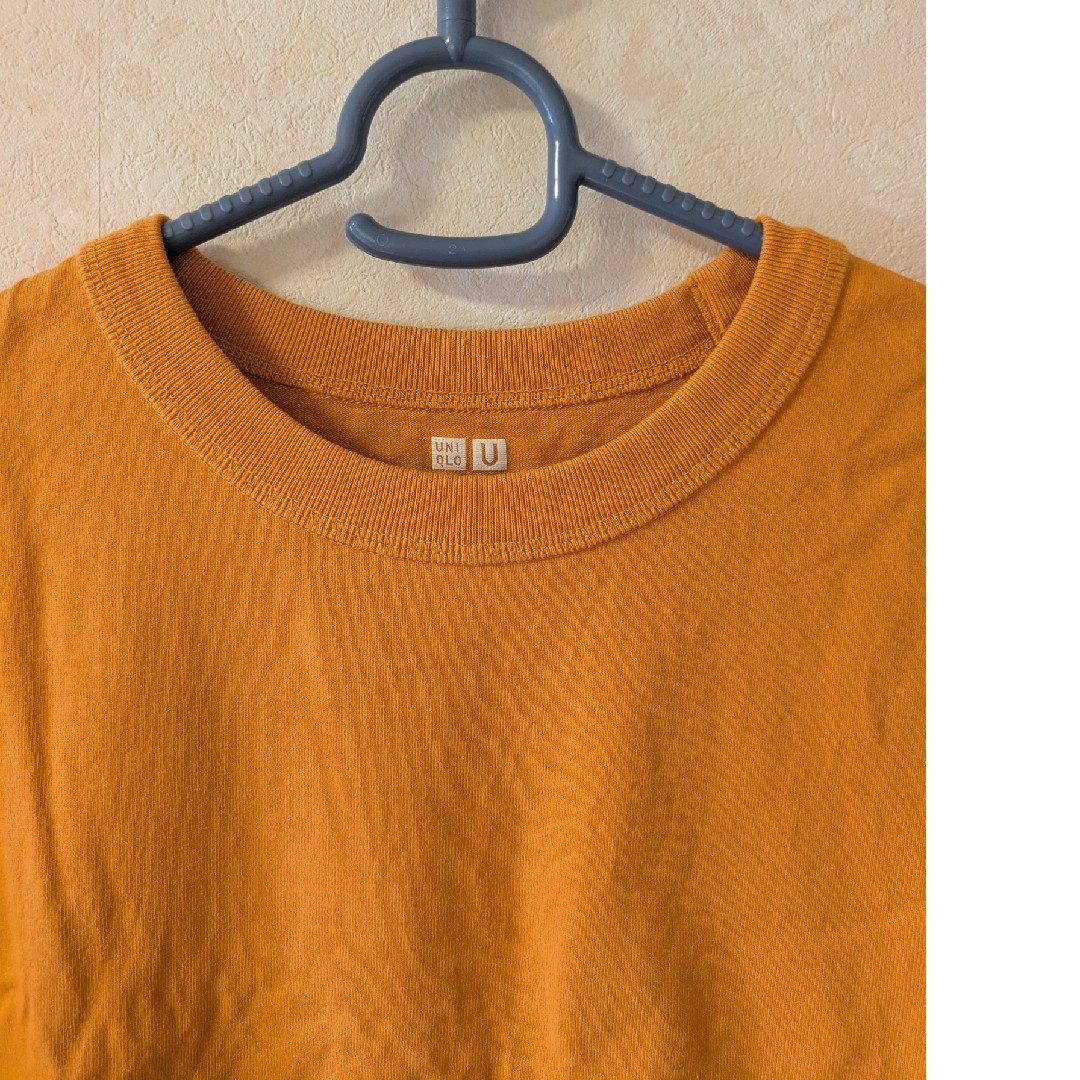 UNIQLO(ユニクロ)のUNIQLO U クルーネックTシャツ M オレンジ メンズのトップス(Tシャツ/カットソー(半袖/袖なし))の商品写真