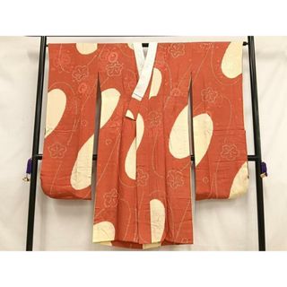 平和屋着物■長襦袢　無双仕立て　絞り　舞花文　半衿刺繍　正絹　逸品　AAAV4089es(着物)