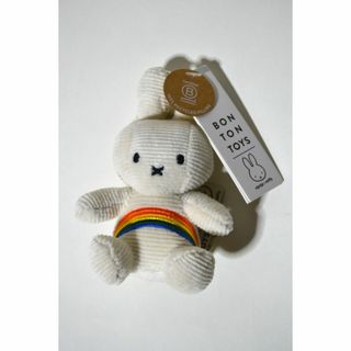 ミッフィー(miffy)の新品 ボントントイズ ミッフィー コーデュロイ キーチェーン レインボー 未使用(キャラクターグッズ)