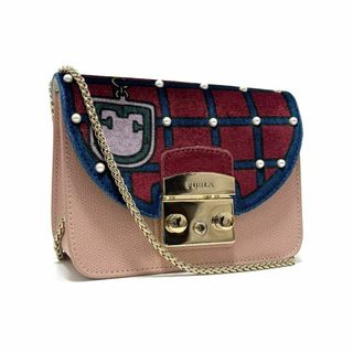 フルラ(FURLA)のフルラ メトロポリス ショルダーバッグ ピンク レッド ネイビー チェーン(ショルダーバッグ)