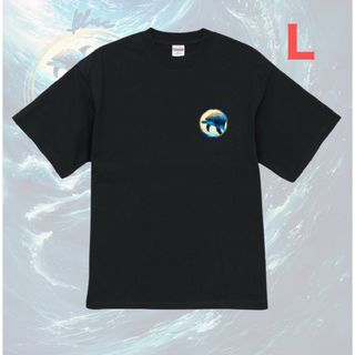 ユナイテッドアスレ(UnitedAthle)の【新品✨】ハイクオリティーTシャツ イルカ 海 楽しい バックプリント Lサイズ(Tシャツ/カットソー(半袖/袖なし))