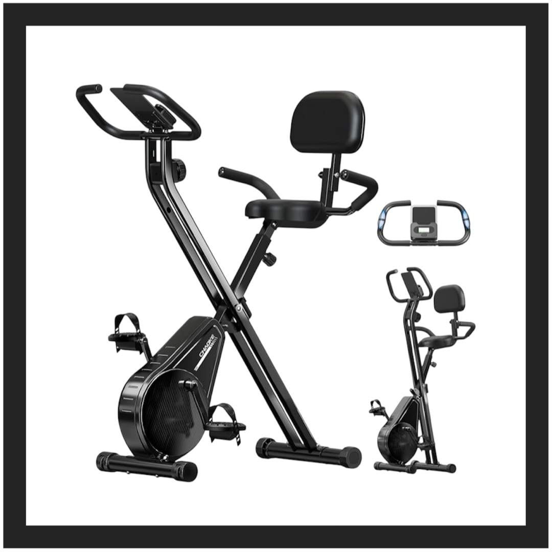 【新品】フィットネスバイク エアロバイク 家庭用 静音 折り畳み 室内バイク スポーツ/アウトドアのトレーニング/エクササイズ(トレーニング用品)の商品写真