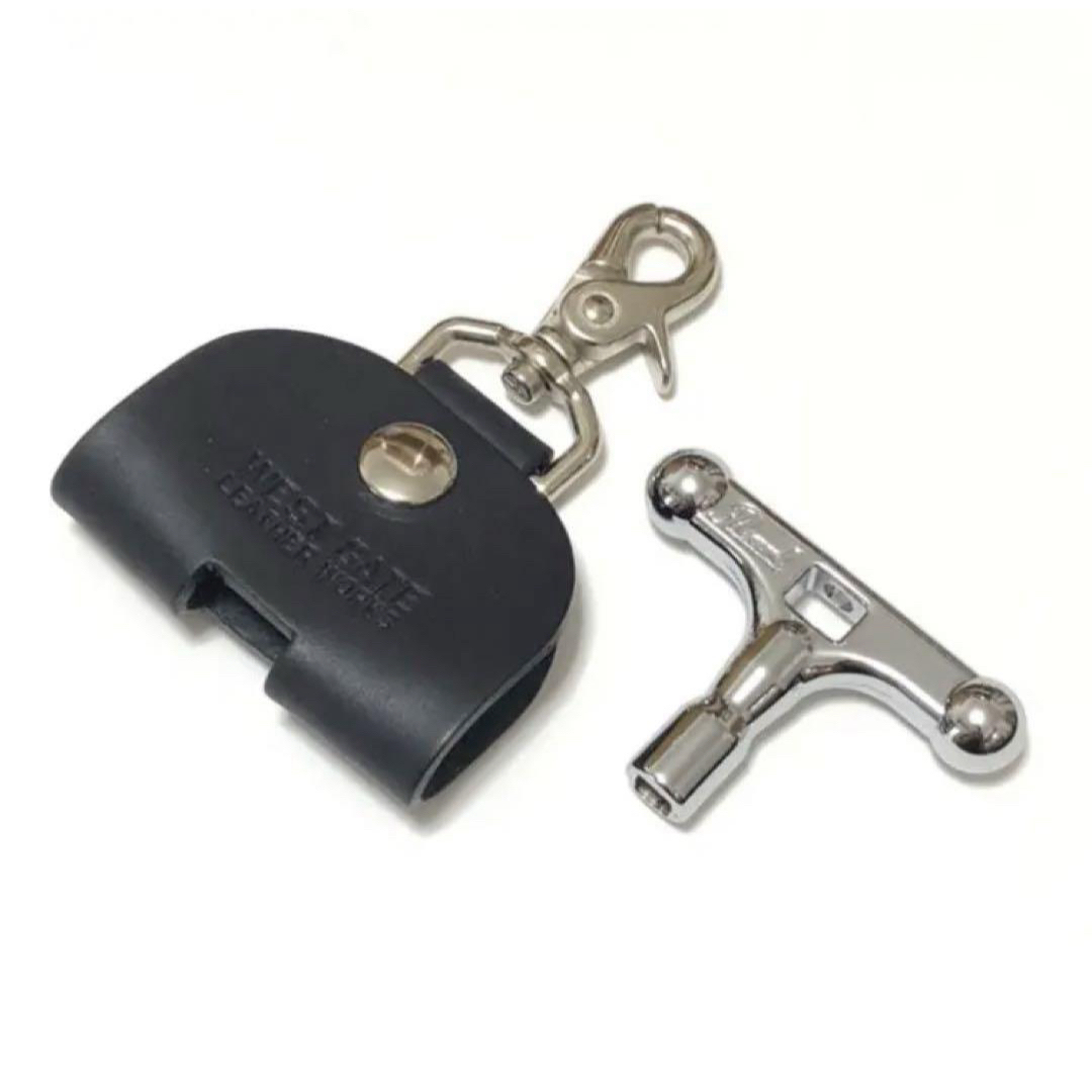 新品 ドラムチューニングキー レザーケース ホルダー 黒 ブラック DTK-H1 楽器の打楽器(その他)の商品写真