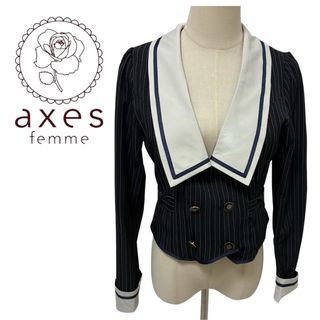 アクシーズファム(axes femme)のaxes femme kawaii ジャケット　リボン　ダブルボタン　ナポレオン(テーラードジャケット)