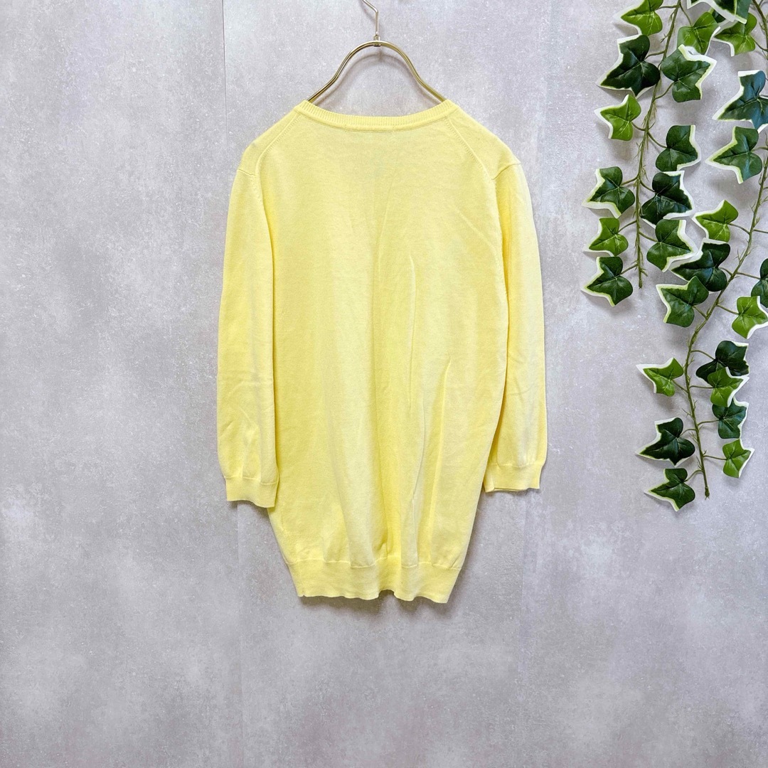 UNIQLO(ユニクロ)の【UNIQLO】 ユニクロ （L） UVカットクルーネックカーディガン イエロー レディースのトップス(カーディガン)の商品写真