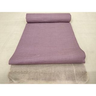 平和屋着物▼名古屋帯　反物　二藍色　正絹　逸品　未使用　AAAW5726ru(帯)